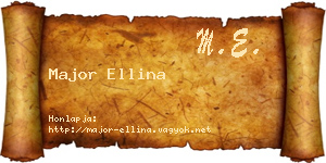 Major Ellina névjegykártya