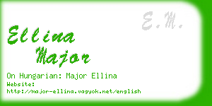 ellina major business card
